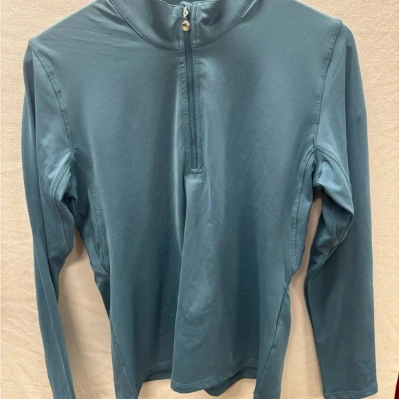 PS of Sweden Petrol 1/4 Zip Long Sleeve Sunshirt with Crystal zip - Picture 4 of 4